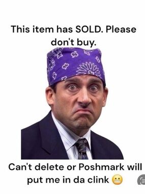Purple Bandana Office Michael Scott Meme Print